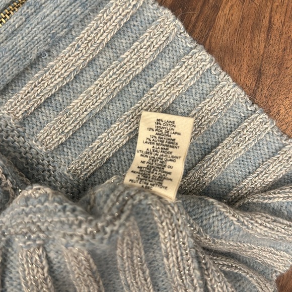 NWT / Anthropologie / Medium / Blue/Bleu Zipper Cardigan - Picture 12 of 12